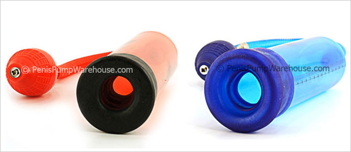 Red and Blue Penis Pumps