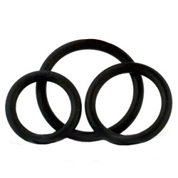 3 Piece Rubber Rings - Black