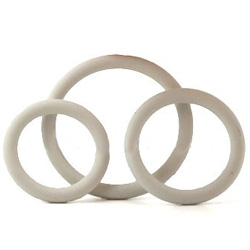 3 Piece Rubber Rings - White