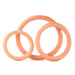 3 Piece Rubber Rings - Natural